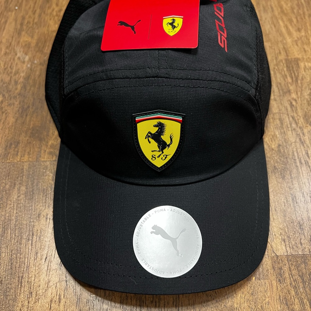Ferrari Black and Red Logo Cap